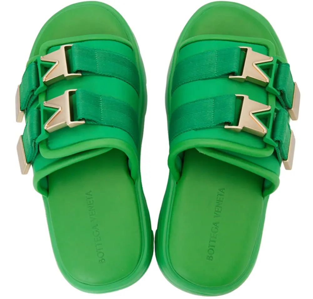Dép Bottega Veneta Grass Flash ‘Green’ 690097-V0DS2-3730 - Ảnh 3