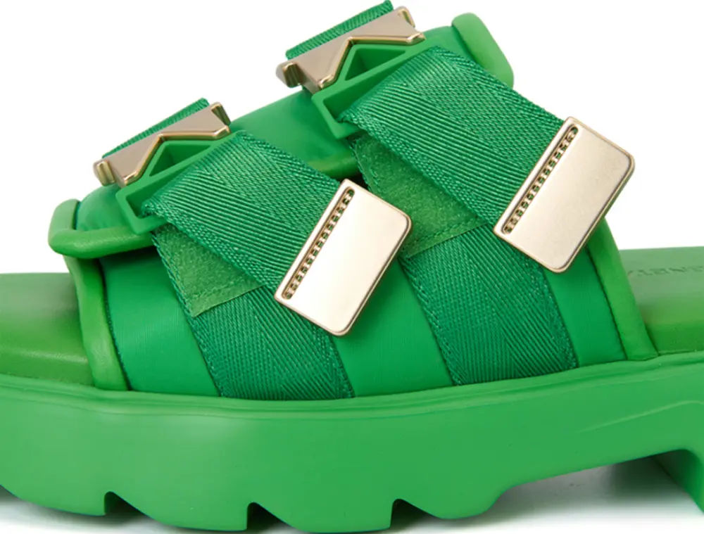 Dép Bottega Veneta Grass Flash ‘Green’ 690097-V0DS2-3730 - Ảnh 4