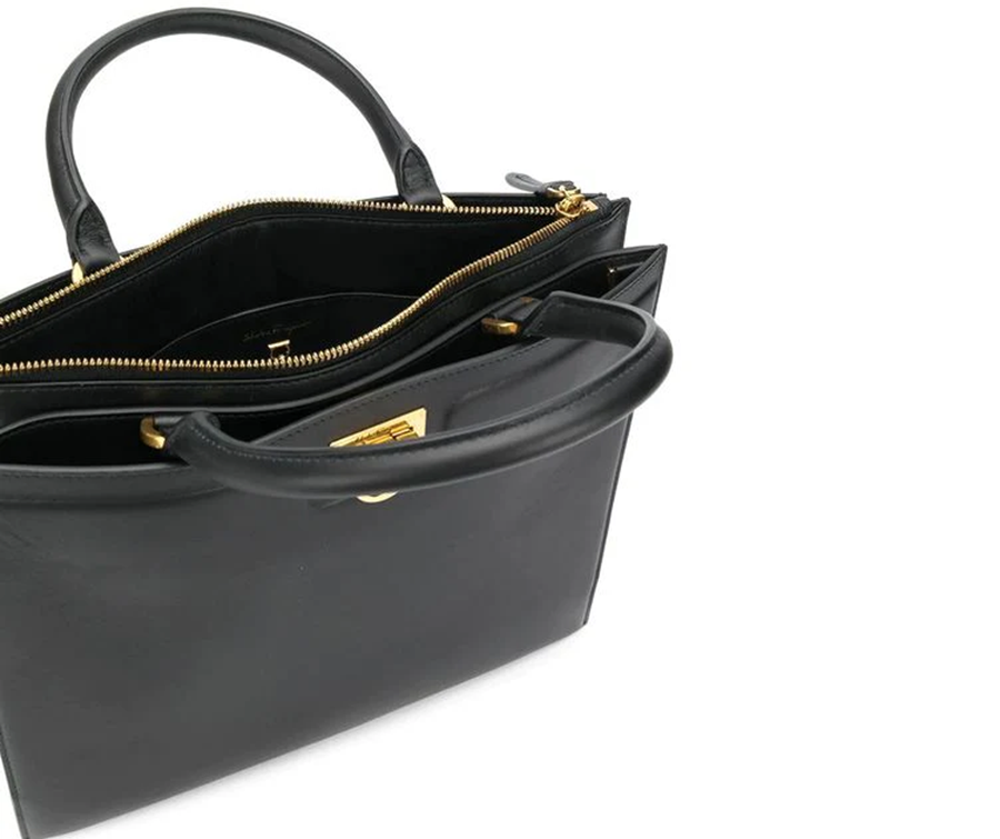 Túi Salvatore Ferragamo Ladies Trifolio ‘Black’ 21H995-724602 - Ảnh 4