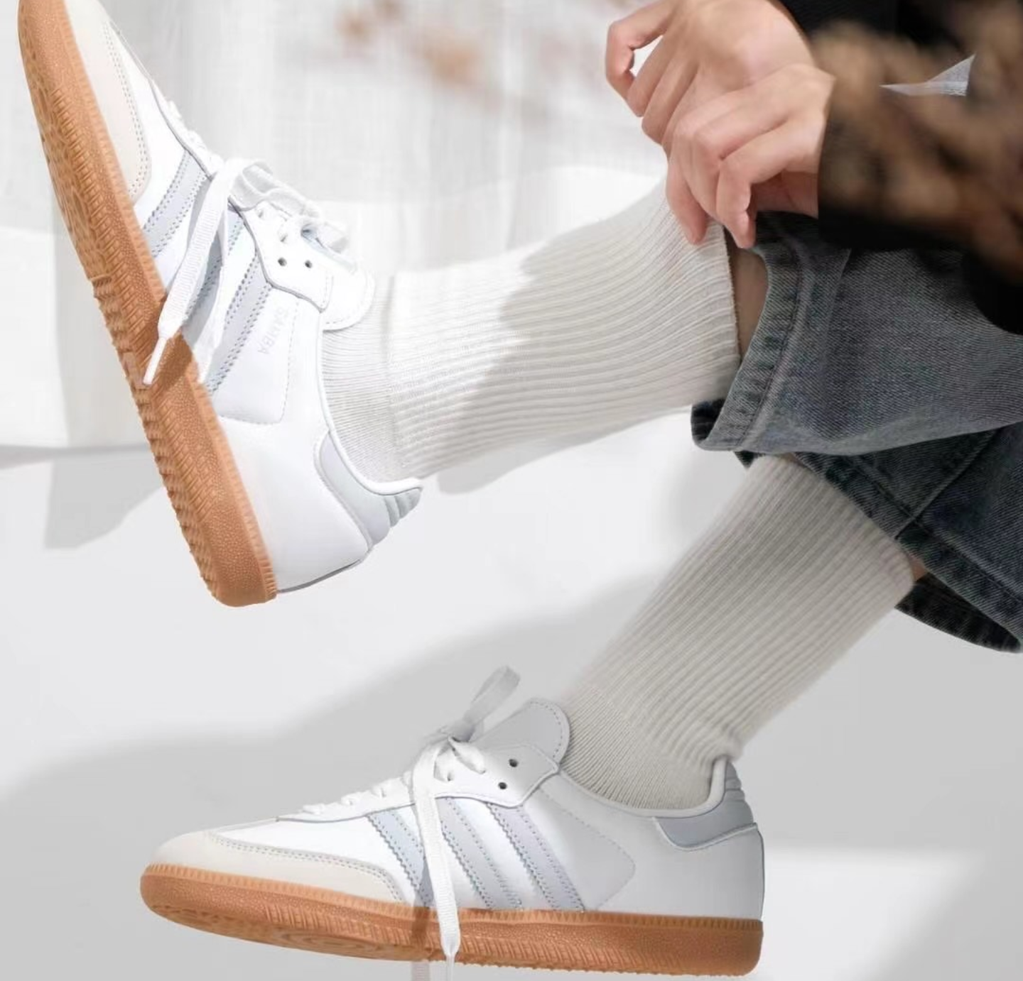 Giày Adidas Samba OG ‘Cloud White’ IE0877 - Ảnh 4