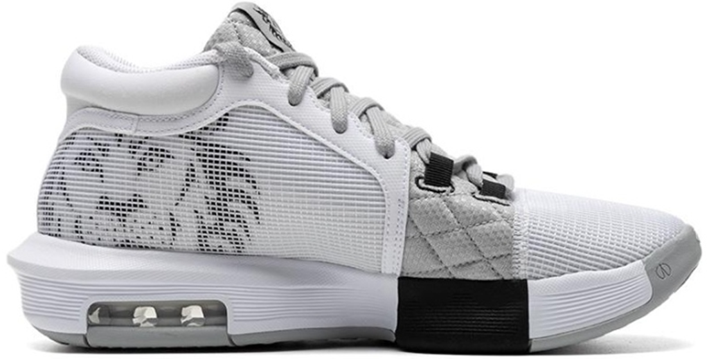 Giày Nike LeBron Witness 8 EP 'White Grey Black' FB2237-100 - Ảnh 3