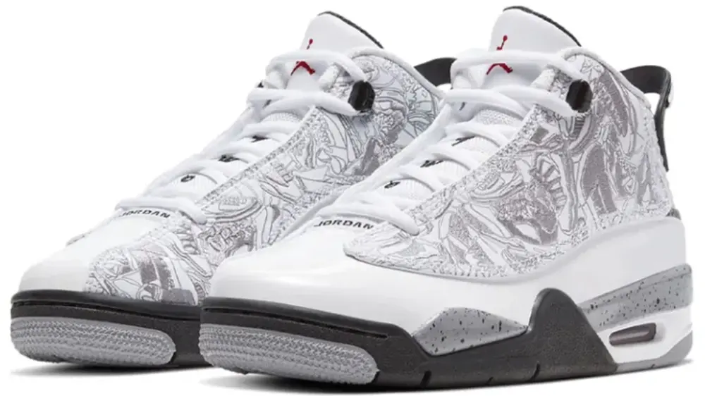 Alternative view of Giày Nike Air Jordan Dub Zero 'White Cement' 311047-105