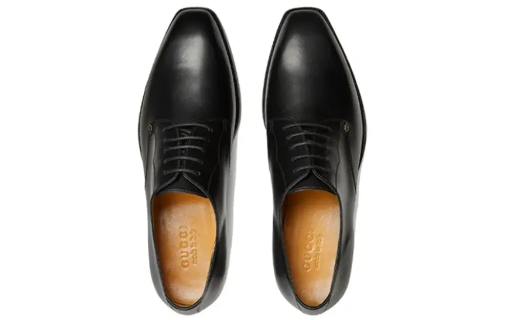 Giày Gucci Nam Lace Up ‘Black’ 64362106F001000 - Ảnh 4