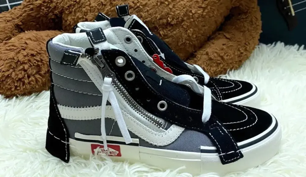 Giày Vans Sk8-Hi Reissue Cap Grey Black VN0A3WM1603 - Ảnh 6