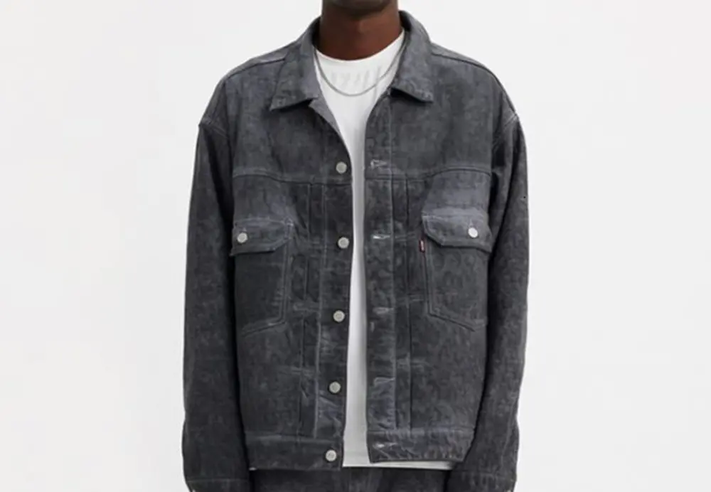 Alternative view of Áo Levi's x Stussy Dyed Jacquard Trucker 'Black' A5216-0002