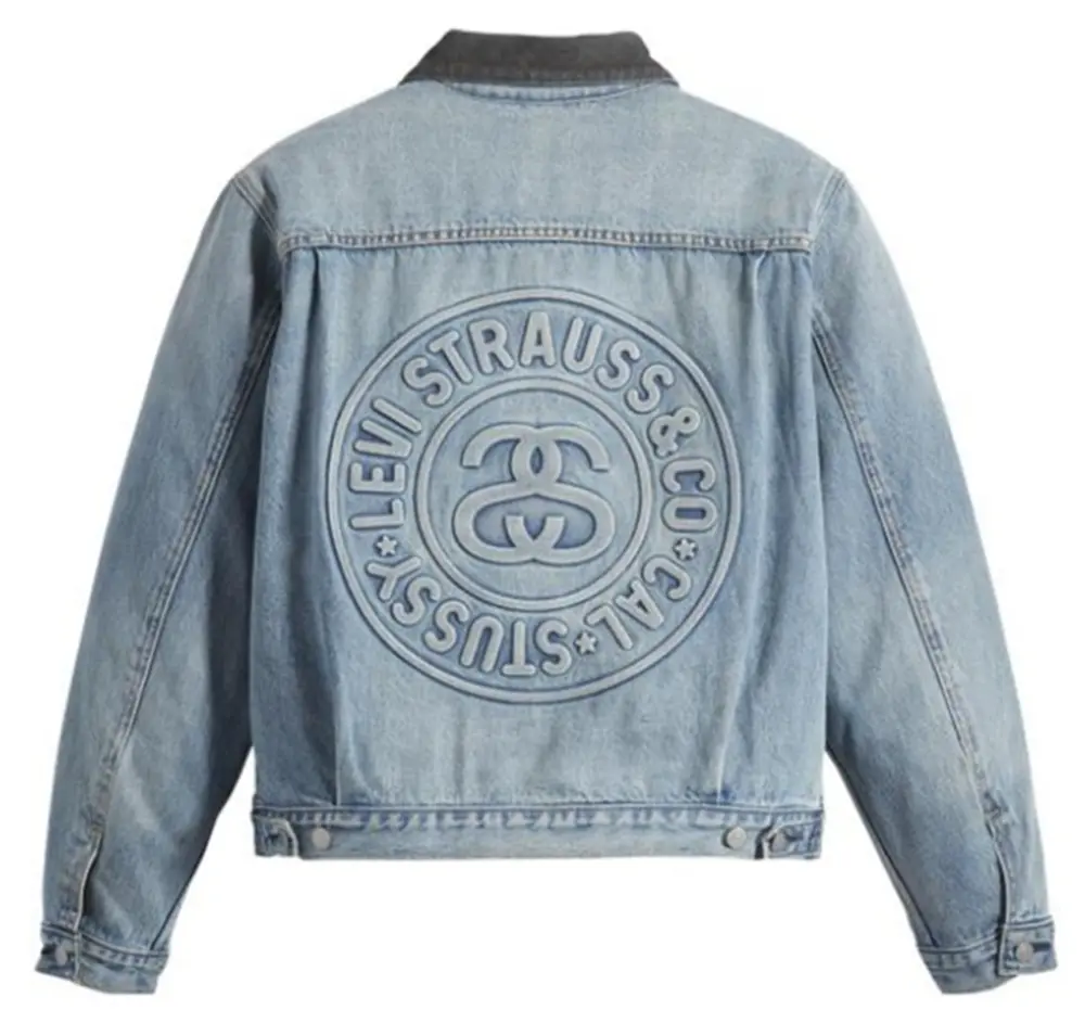 Áo Stussy x Levis 'Blue' STLV230221-001 - Ảnh 4