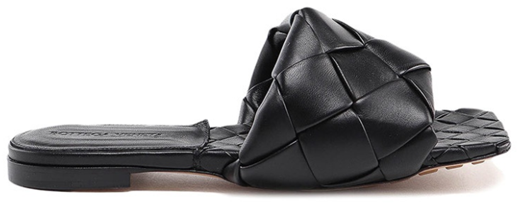 Dép Bottega Veneta Lido Flat Sandal ‘Black’ 608853VBSS01000 - Ảnh 4