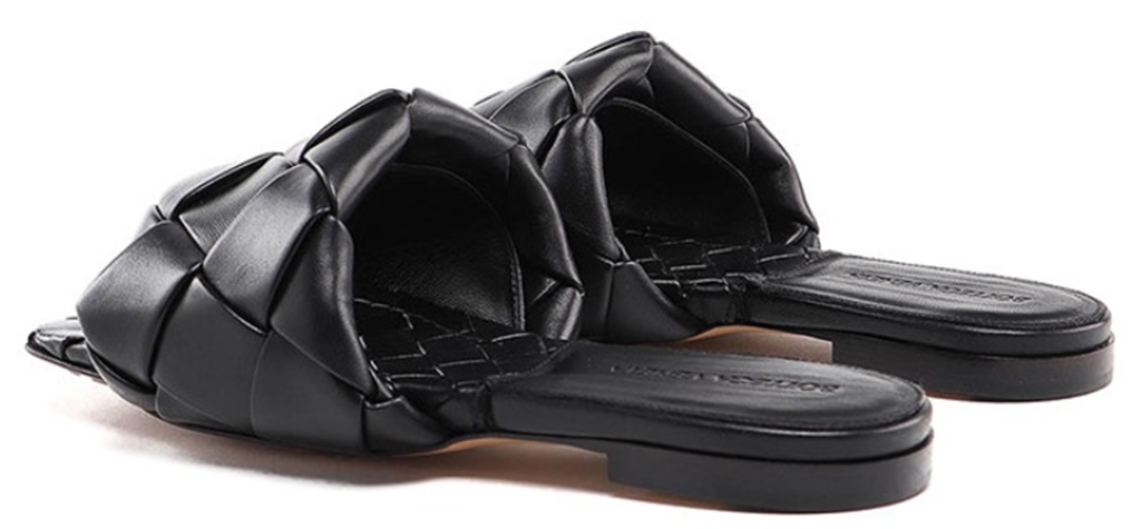 Dép Bottega Veneta Lido Flat Sandal ‘Black’ 608853VBSS01000 - Ảnh 5