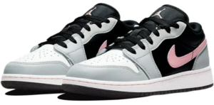 Alternative view of Giày Nike Air Jordan 1 'Black Grey Pink' 553560-062