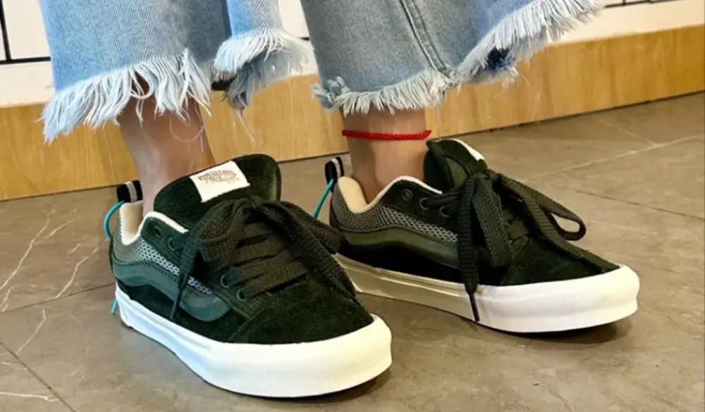 Giày Vans Knu Skool 'Olive' VN0009QCOLV - Ảnh 3