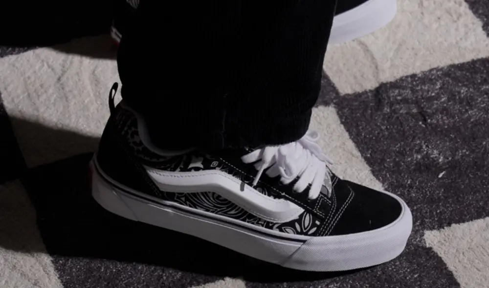 Giày Vans Vault Knu Skool 'Bandana Black' VN0007QDBMW - Ảnh 4