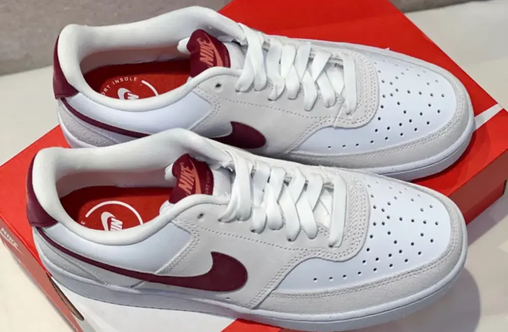 Alternative view of Giày Nike Court Vision LO 'White Red' FQ7628-100