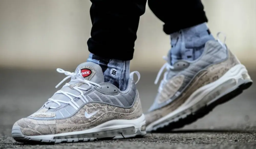 Giày Nike Supreme x Air Max 98 ‘Snakeskin’ 844694-100 - Ảnh 3