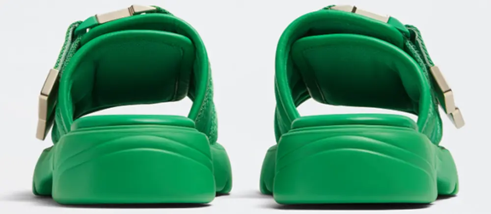Alternative view of Dép Bottega Veneta Flash ‘Grass’ 690097V0DS23730