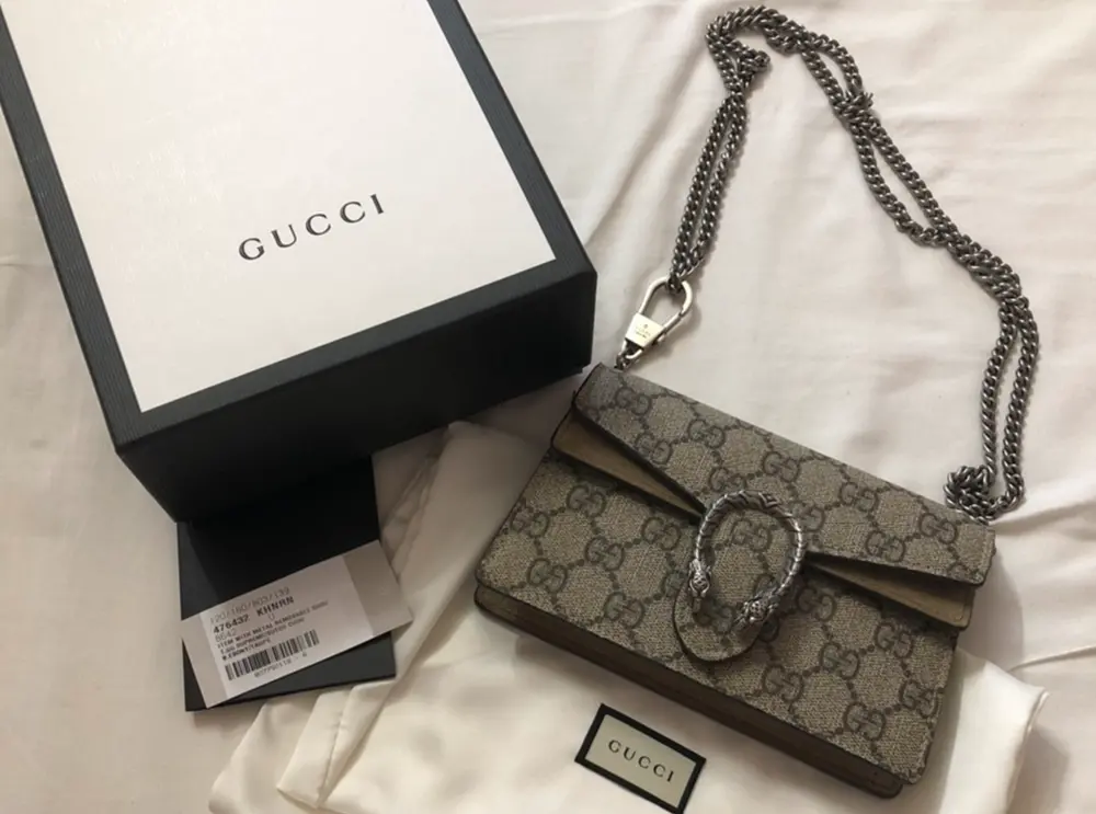 Alternative view of Túi Nữ Gucci Dionysus GG Supreme Super Mini Bag 'Beige'