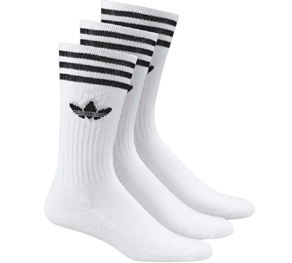 Tất Adidas Solid Crew Sock 3 Pairs White S21489