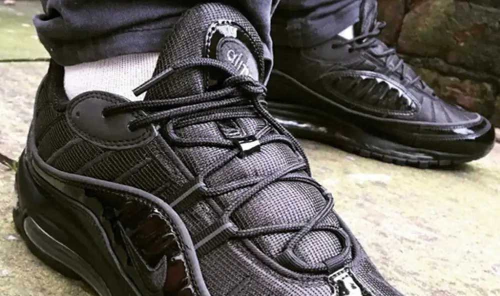 Alternative view of Giày Nike Supreme x Air Max 98 ‘Black’ 844694-001