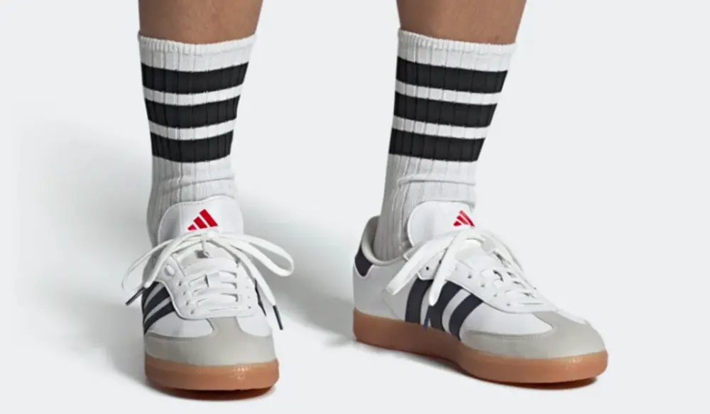 Alternative view of Giày Adidas Velosamba ‘White Navy Scarlet’ HP5399