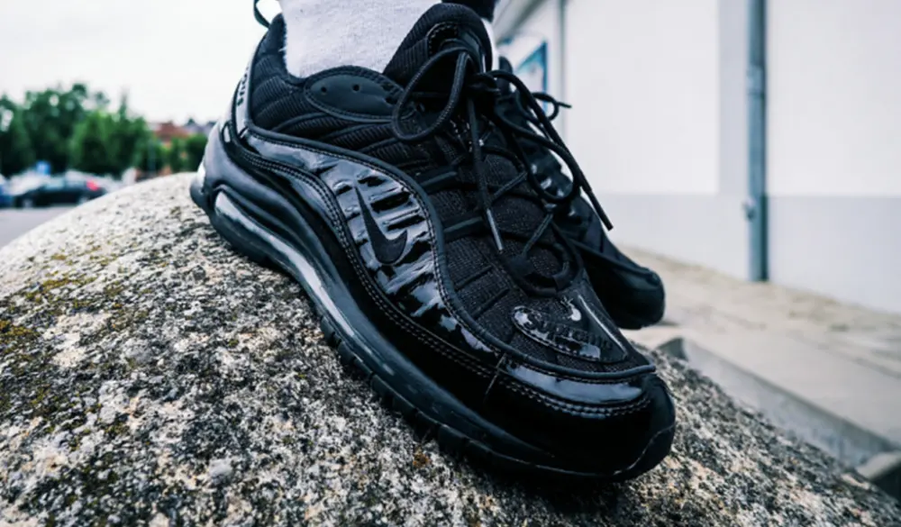 Giày Nike Supreme x Air Max 98 ‘Black’ 844694-001 - Ảnh 4