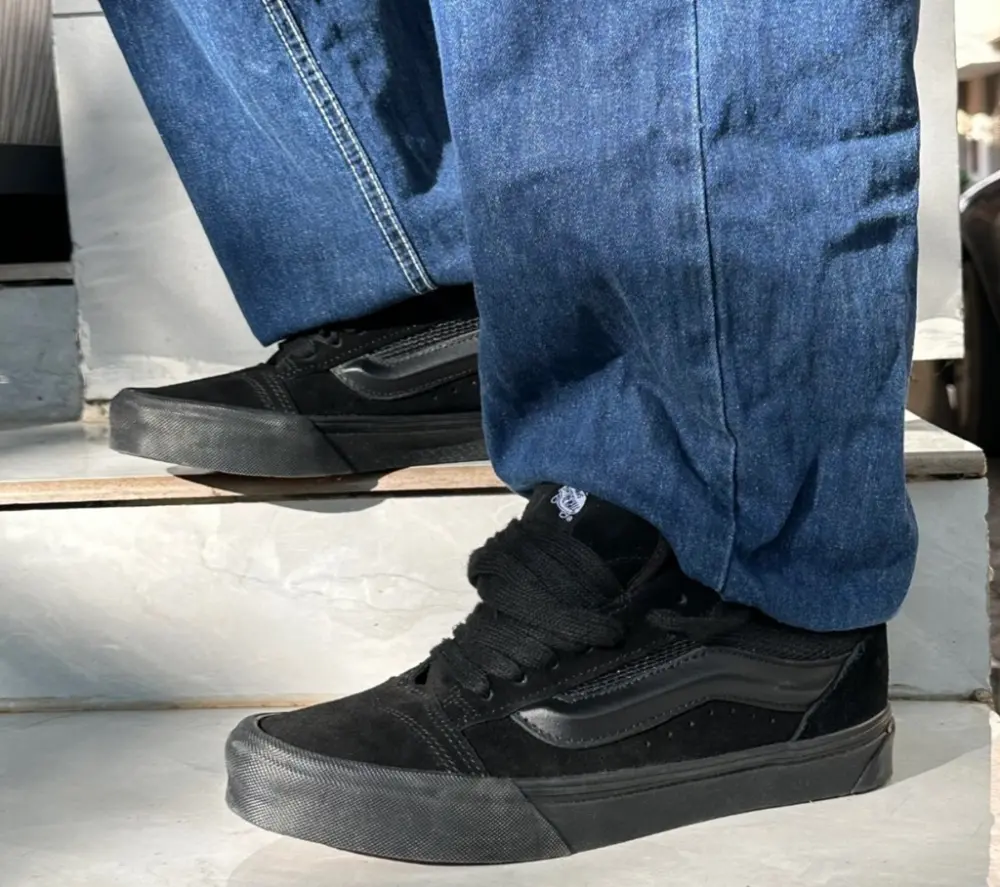 Giày Vans Knu Skool 'Black' VN0009QCBKA - Ảnh 4