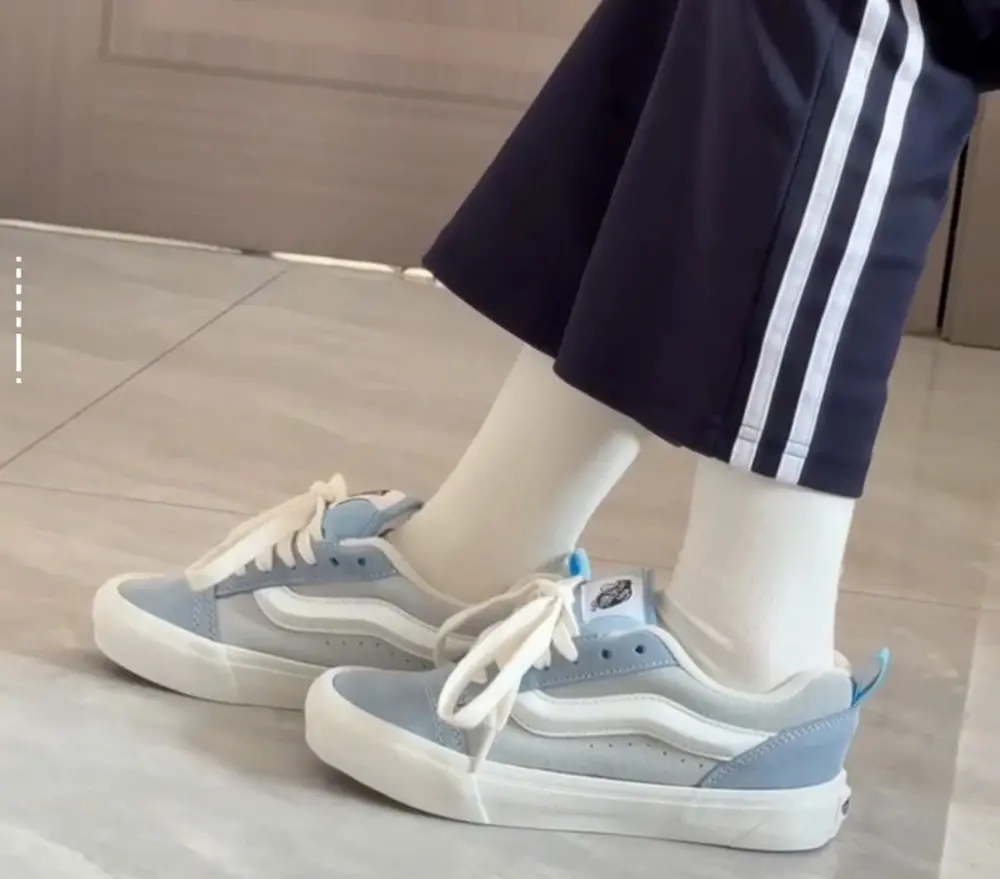 Giày Vans Knu Skool Hairy 'Sky Blue' VN0009QCSKY - Ảnh 4