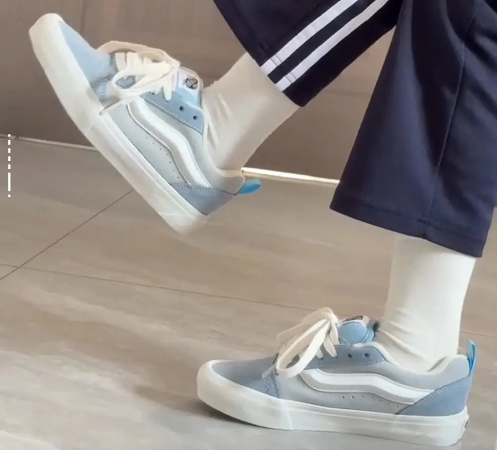 Giày Vans Knu Skool Hairy 'Sky Blue' VN0009QCSKY - Ảnh 3