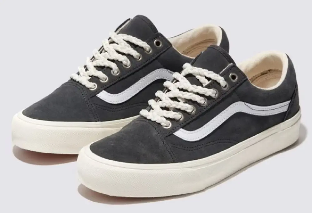 Alternative view of Giày Vans Braided Lace Old Skool VR3 Skate Black White VN0005UBBKP