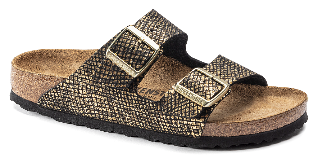 Dép Birkenstock Arizona Shiny Python Black 1019372 - Ảnh 5