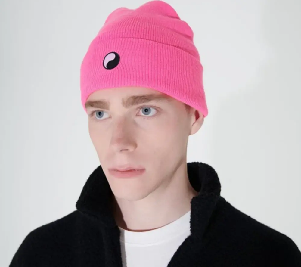Alternative view of Mũ Stussy x Our Legacy Work Shop Yin Yang Beanie ‘Fucshia’
