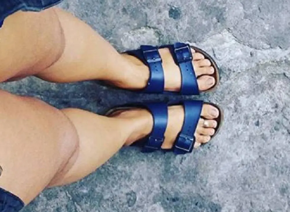 Alternative view of Dép Birkenstock Arizona Soft Footbed Birko-Flor Blue 0051063
