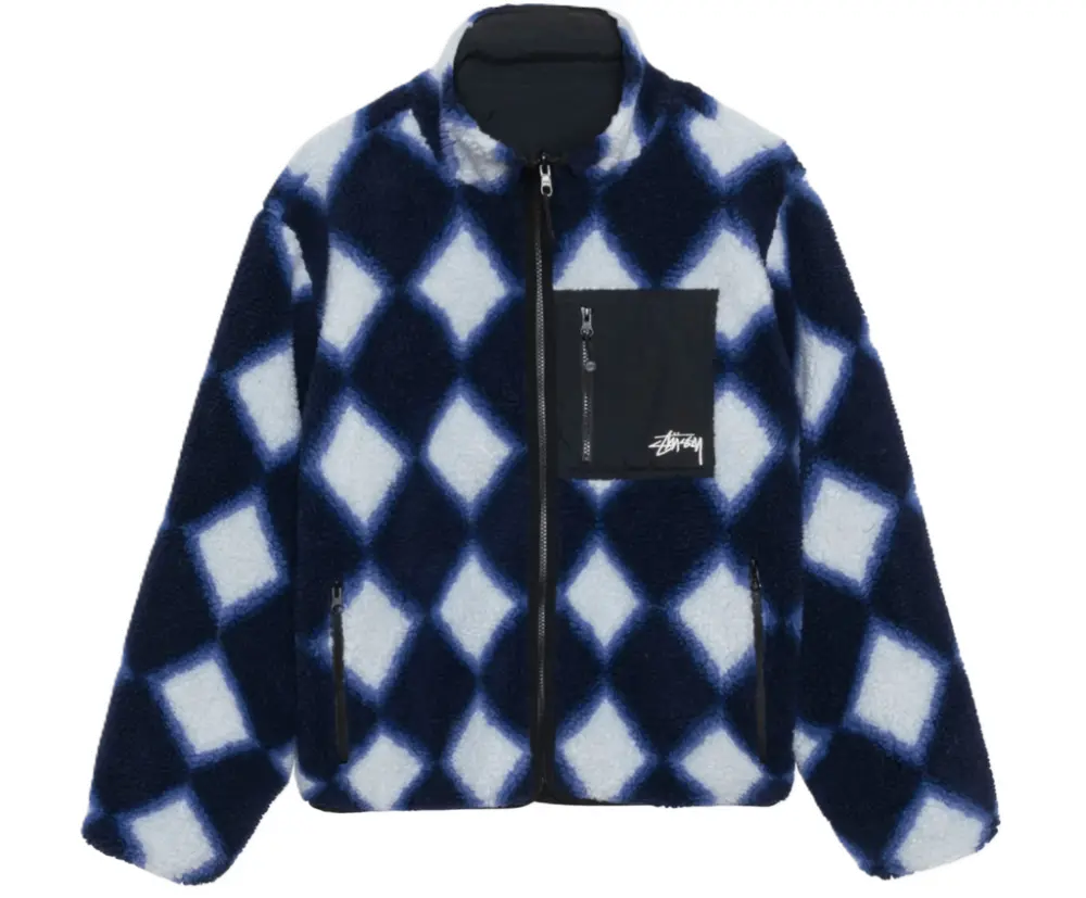 Áo Stussy FW23 SHERPA REVERSIBLE JACKET 'PURPLE'