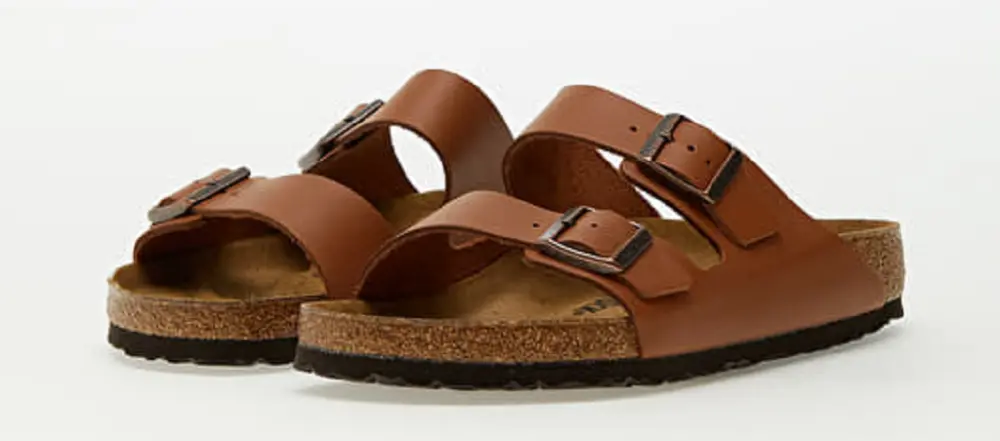 Dép Birkenstock Arizona Braun Naturleder Brown 051103 - Ảnh 3