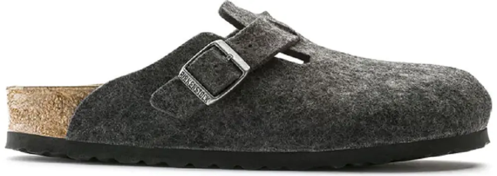 Dép Birkenstock Boston Wool Unisex Sandals - Anthracite 0160371