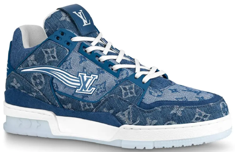 Giày Nam Louis Vuitton LV Trainer 'Denim Monogram' 1A7S53