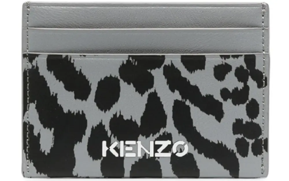 Ví Kenzo X Kansaiyamaoto Leather Card Case Anthractie FB55PM900L40