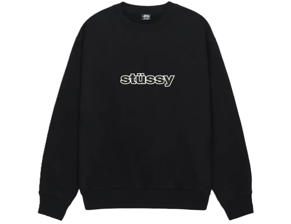 Áo Stussy SS- LINK CREW 'Black'