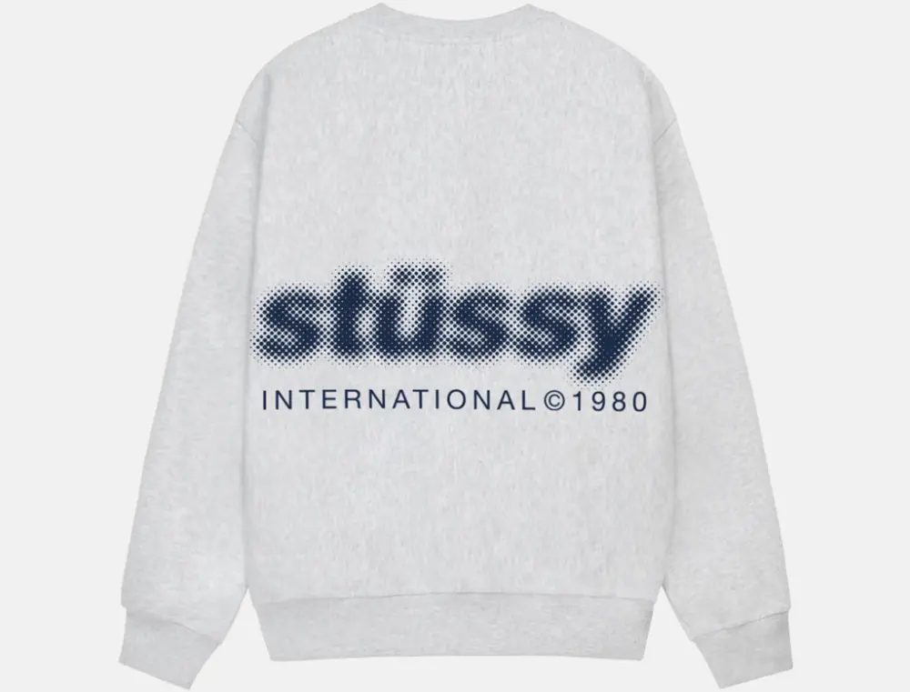 Alternative view of Áo Stussy FW23 BLUR CREW 'ASH HEATHER'