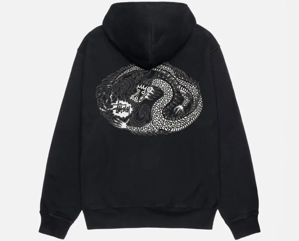 Alternative view of Áo Stussy FW23 MOSAIC DRAGON HOODIE 'Black'