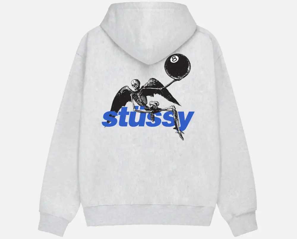 Alternative view of Áo Stussy FW23 APOCALYPSE ZIP HOODIE 'White'