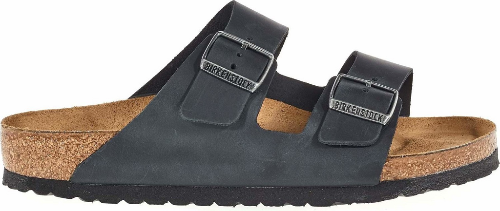 Dép Birkenstock Arizona Oiled Leather 'Black' 0552111