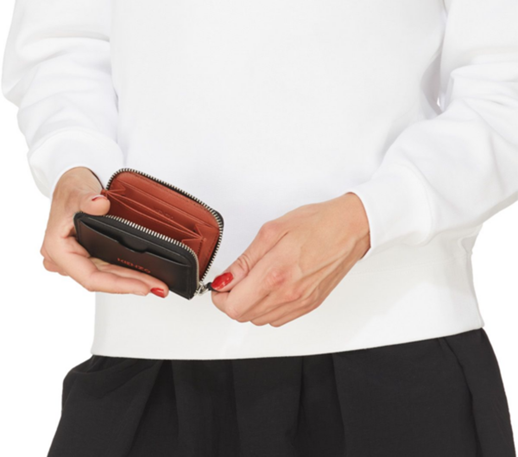 Ví Kenzo Cadet Zipped Leather Coin Purse FA65PM716L38 - Ảnh 3