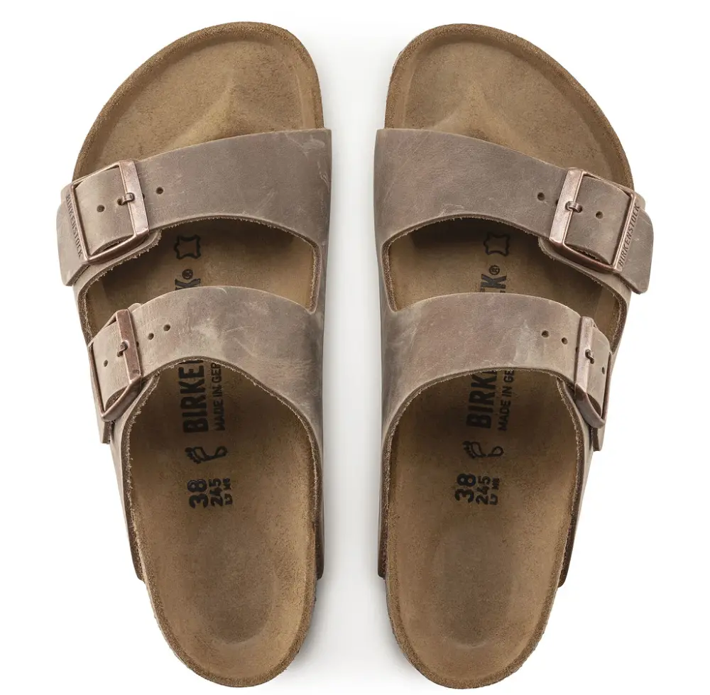 Dép Birkenstock Arizona Oiled Leather 'Tobacco Brown' 0352201 - Ảnh 4