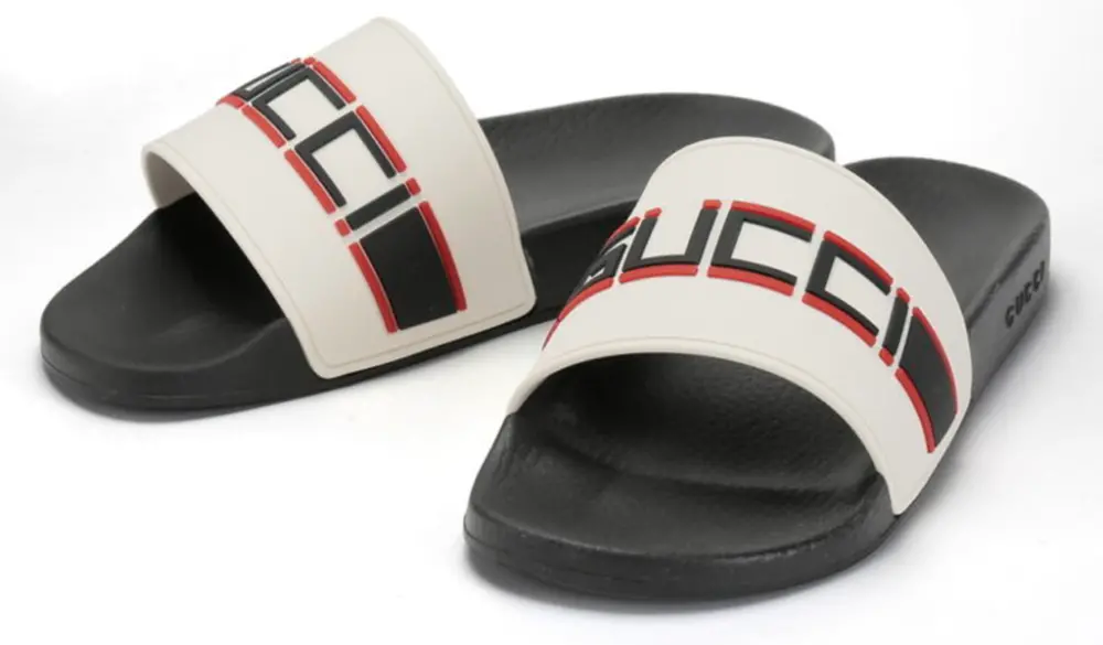Dép Gucci Stripe Rubber Slide ‘Ecru’ 522884-JC200-9572 - Ảnh 5