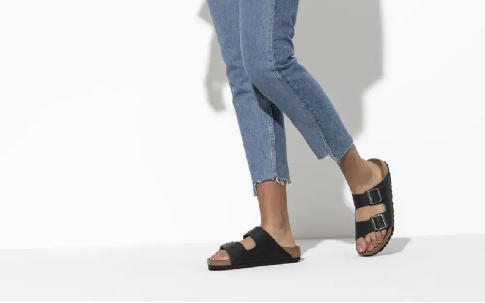 Alternative view of Dép Birkenstock Arizona Oiled Leather 'Black' 0552111