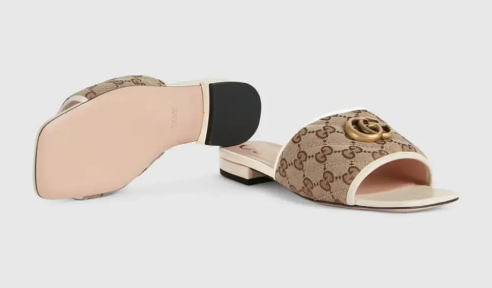 Dép Gucci Women’s Slide Sandal with Double G 619893-2HK80-9795 - Ảnh 4