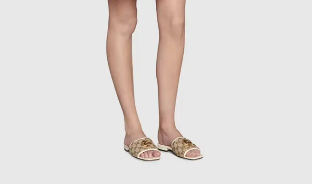 Dép Gucci Women’s Slide Sandal with Double G 619893-2HK80-9795 - Ảnh 6