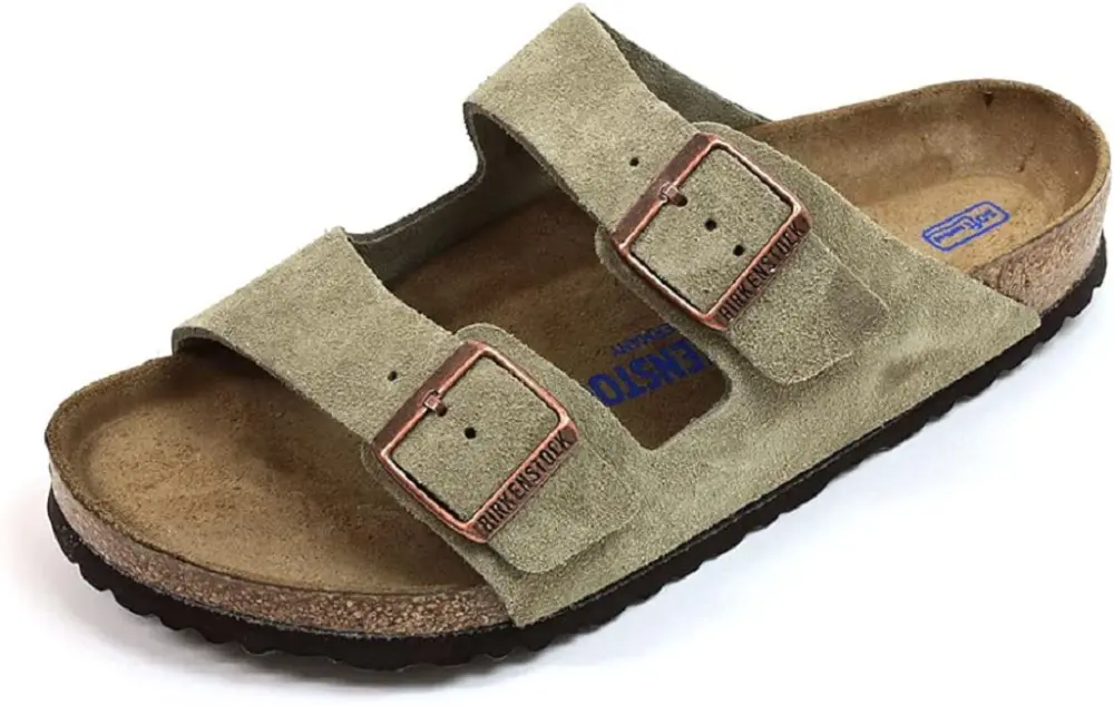 Dép Birkenstock Arizona Soft Footbed Suede Leather 'Taupe' 0951301 - Ảnh 5