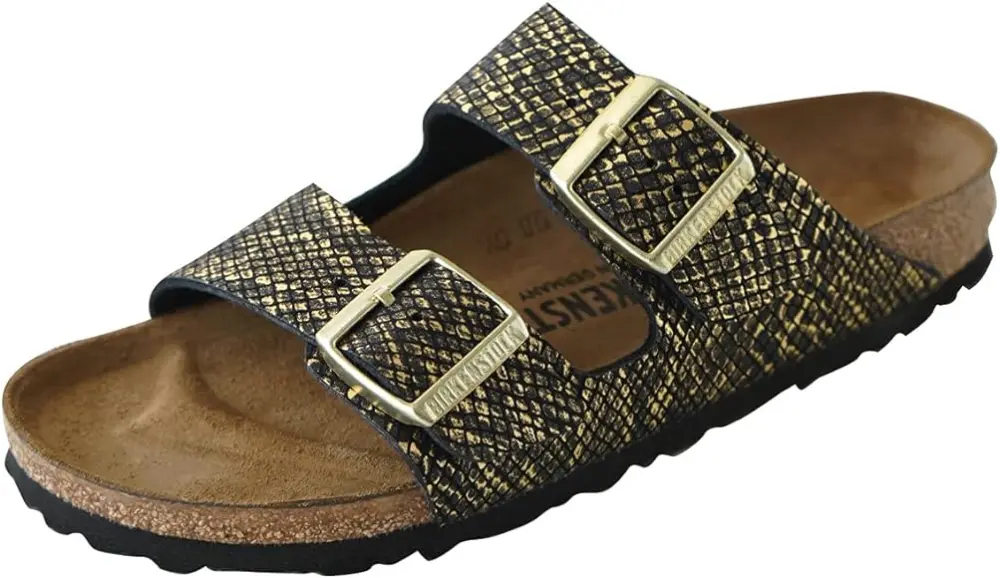 Dép Birkenstock Arizona Shiny Python Black 1019372 - Ảnh 3