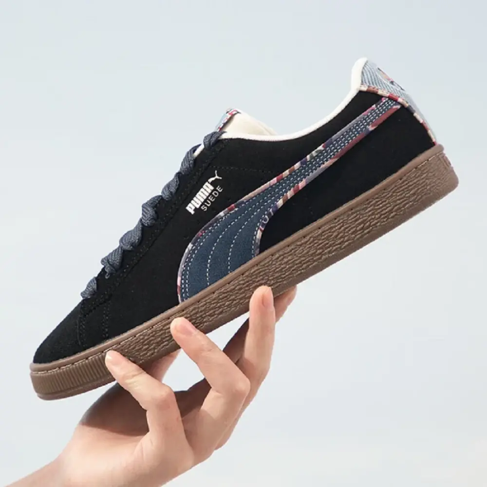 Giày Puma Suede Bz Emb 'Black Navy Marzipan Light Blue' 399021-01 - Ảnh 3