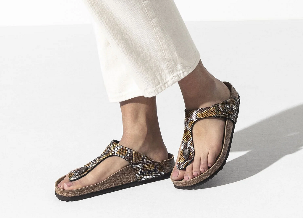 Giày Birkenstock Gizeh African Wax Gold 1005085 - Ảnh 2